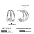 Henriette Triple-Band Hoop Earrings