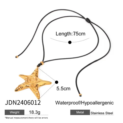 Rosalie Starfish Cord Necklace