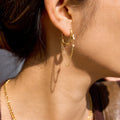 Maelys Chain Tassel Earrings alternate angle – Macaje waterproof earrings