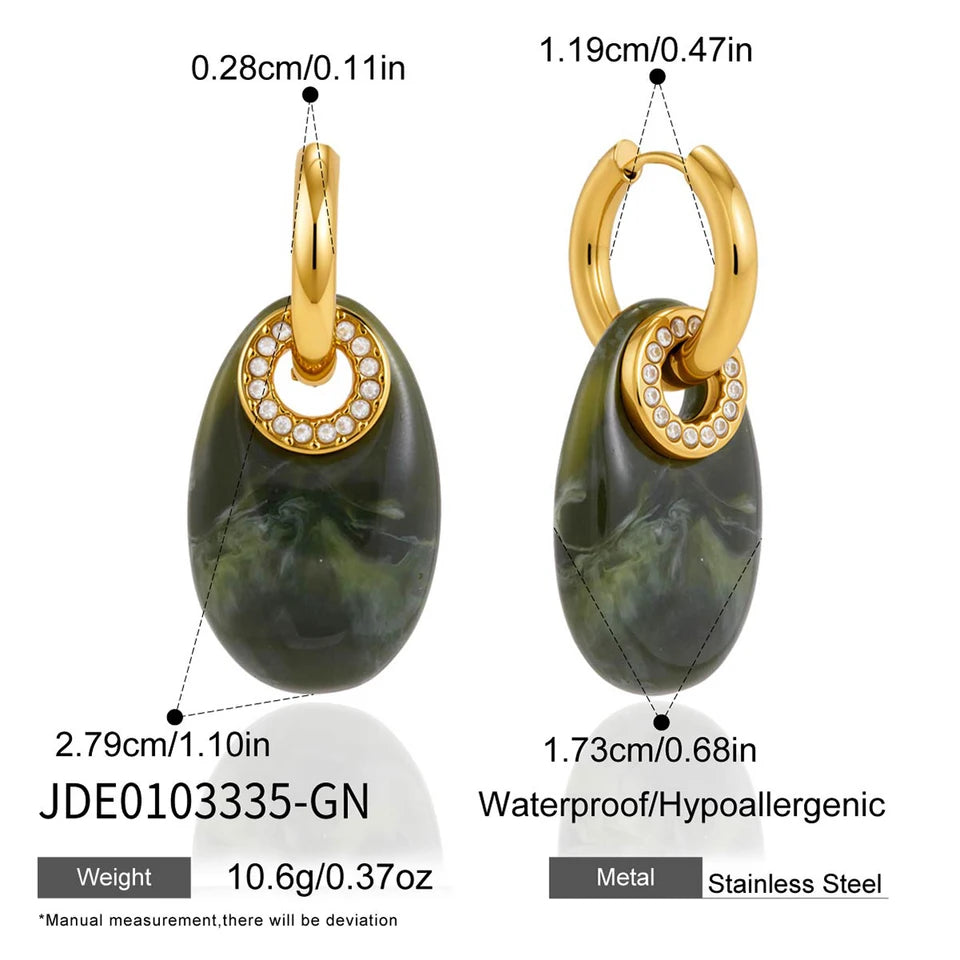 Corentine Ellipse Drop Earrings