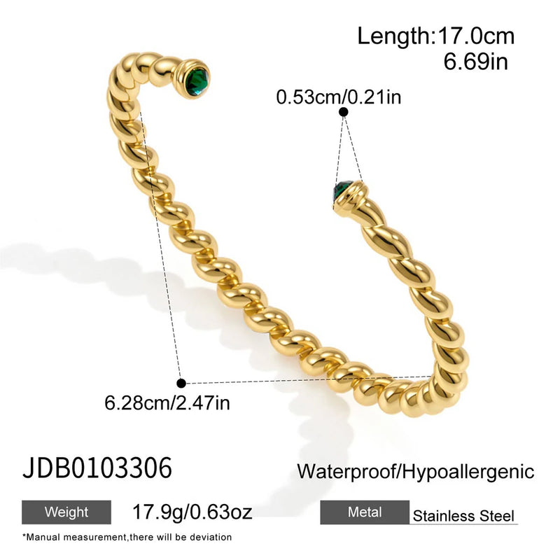 Charlotte Twisted Cuff Bangle – Gold