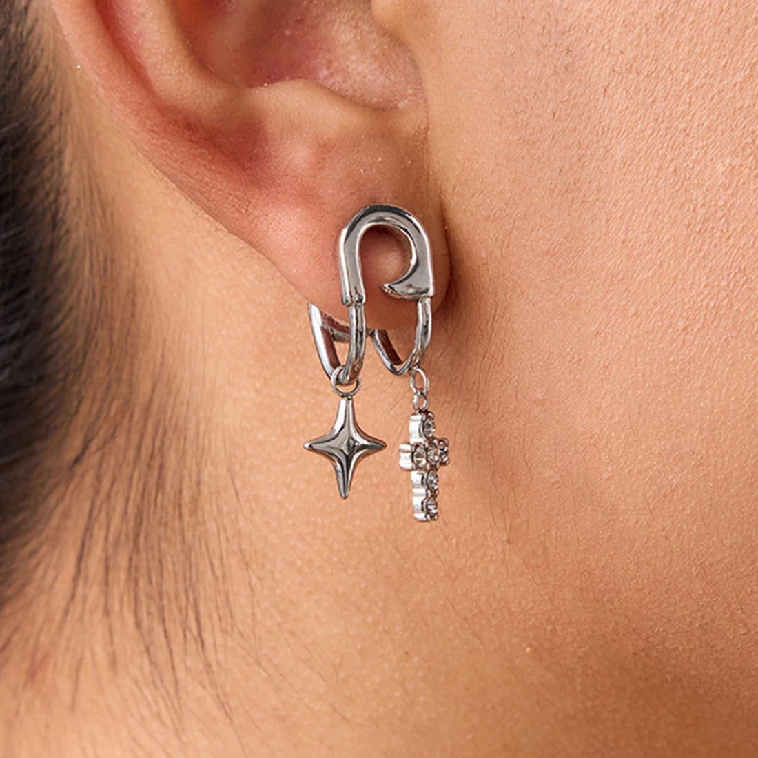 Gwendoline Cross Drop Earrings