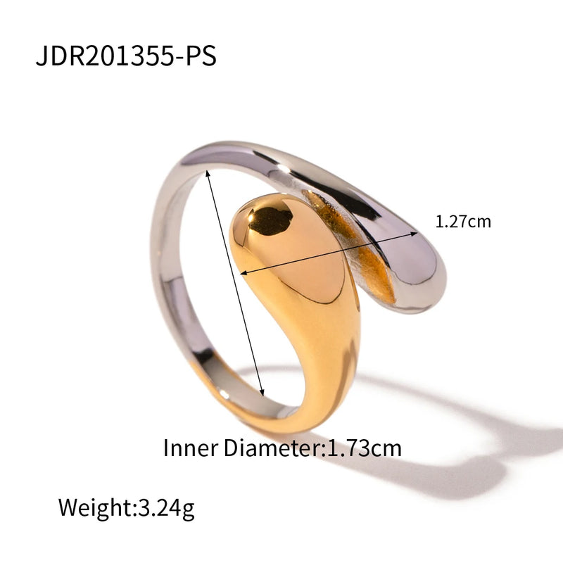 Madeleine Open Wrap Ring – Two-Tone