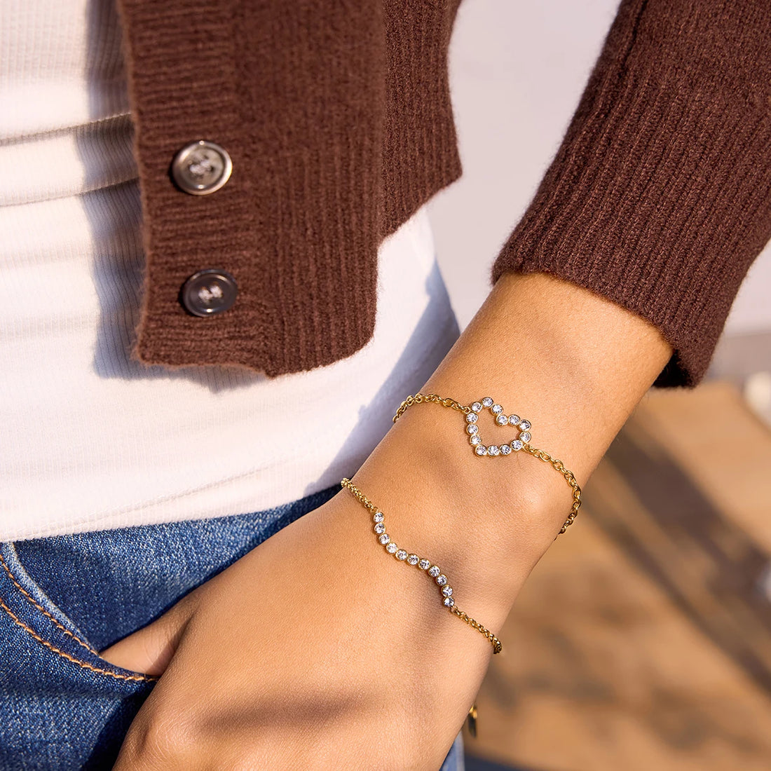 Lea Heart Charm Bracelet
