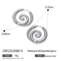 Albane Spiral Earrings - Steel