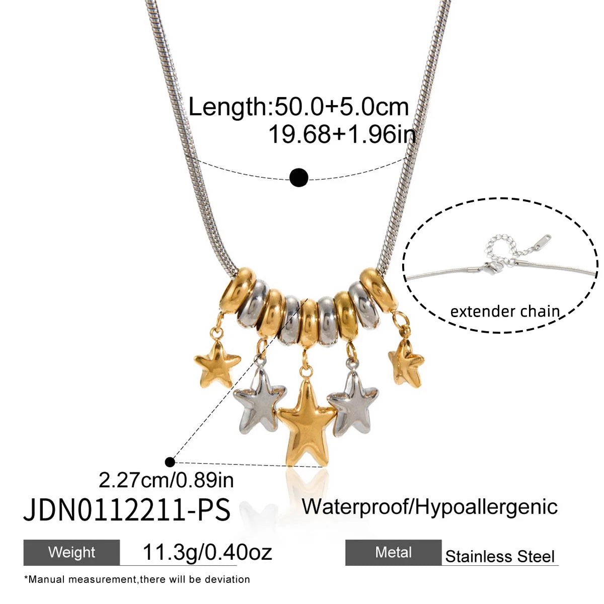 Sylvie Star Necklace - Red Brown
