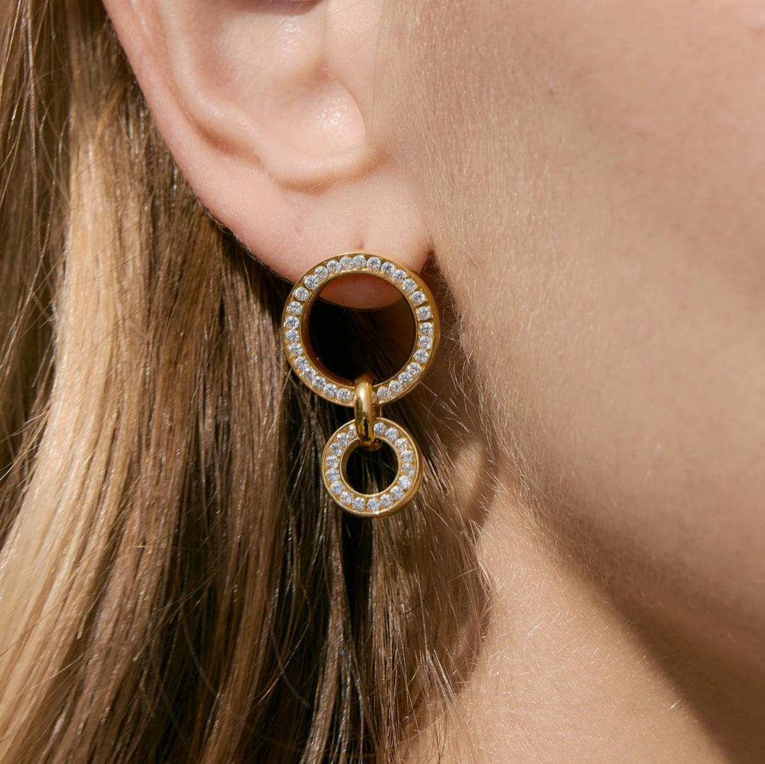 Estel Circle Link Earrings