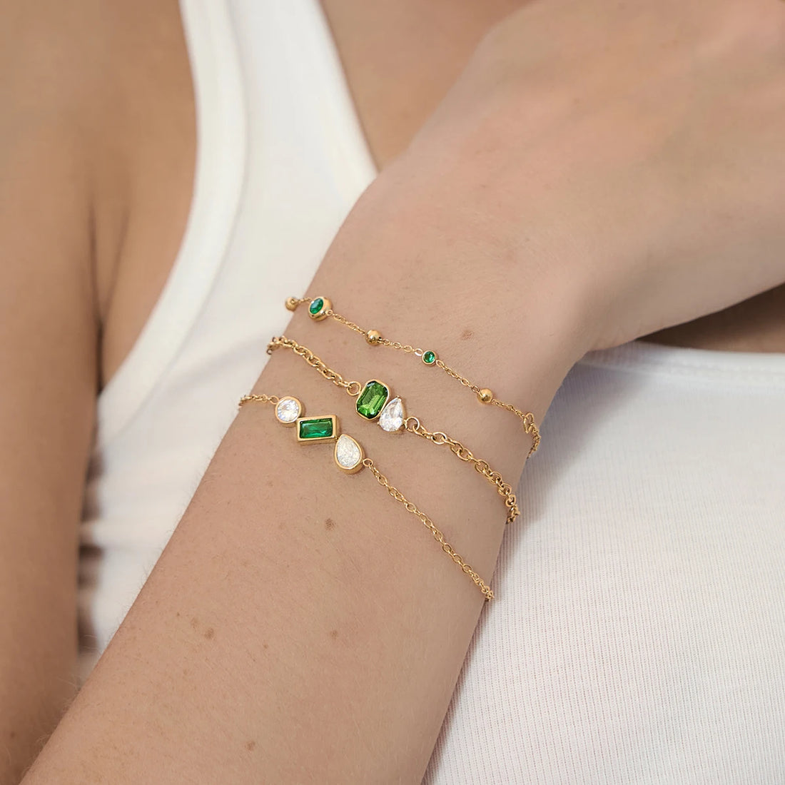 Chantal Geometric Crystal Bracelet
