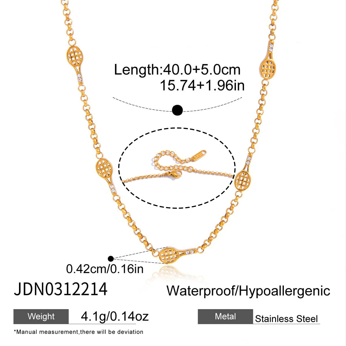 Beatrice Racket Necklace - Red Brown