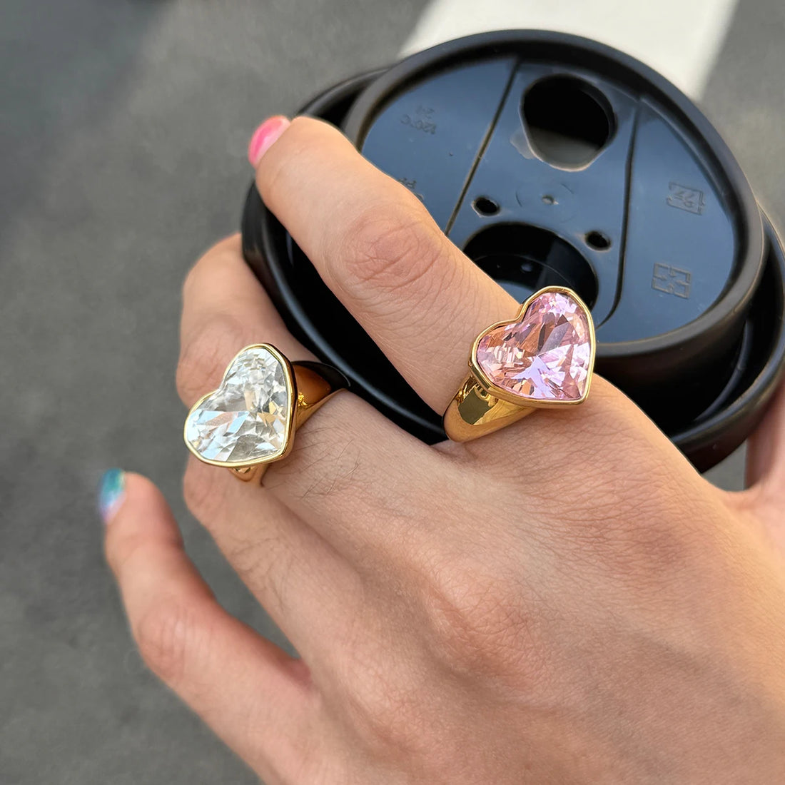Amara Crystal Heart Ring