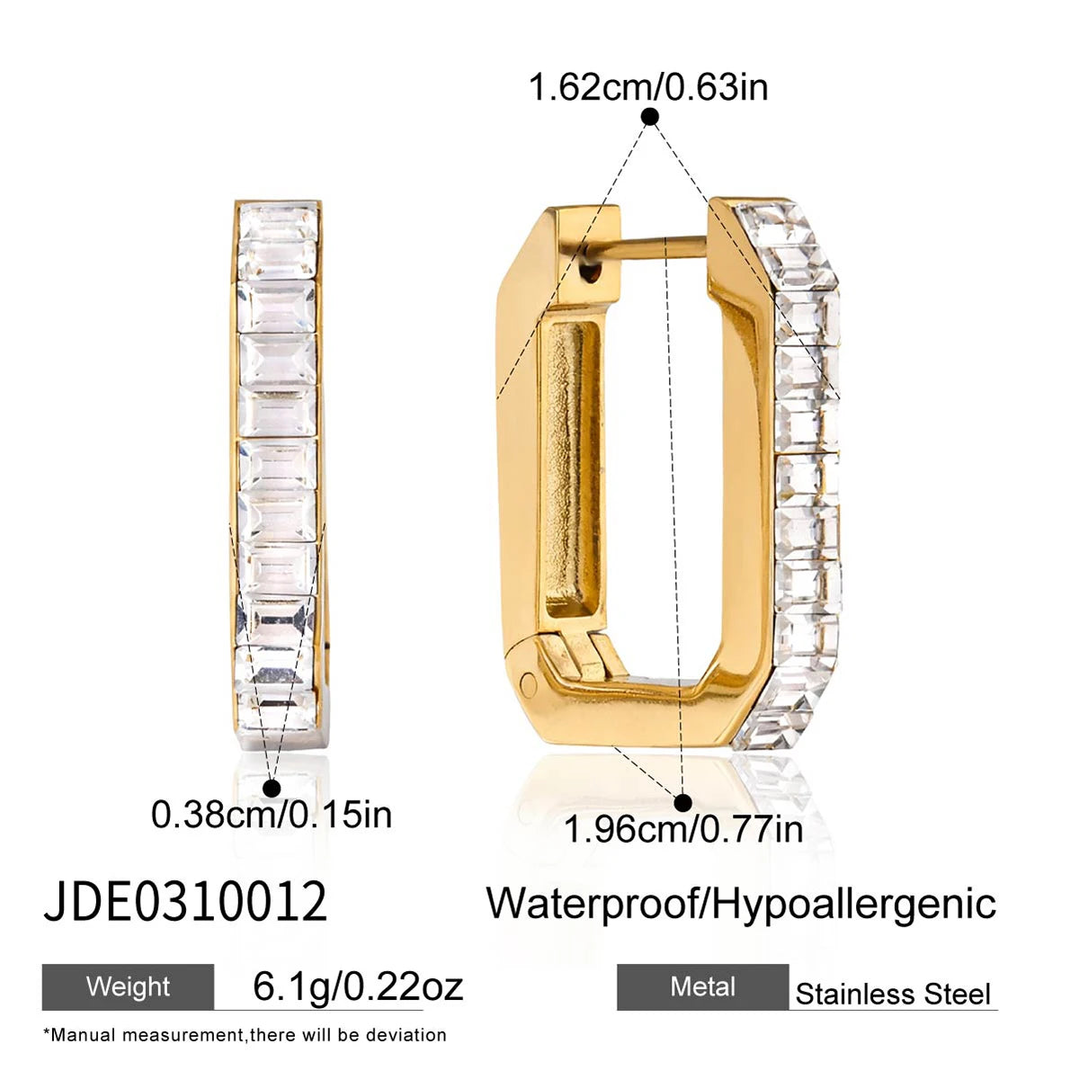 Suzanne Zircon Earrings - Yellow Gold