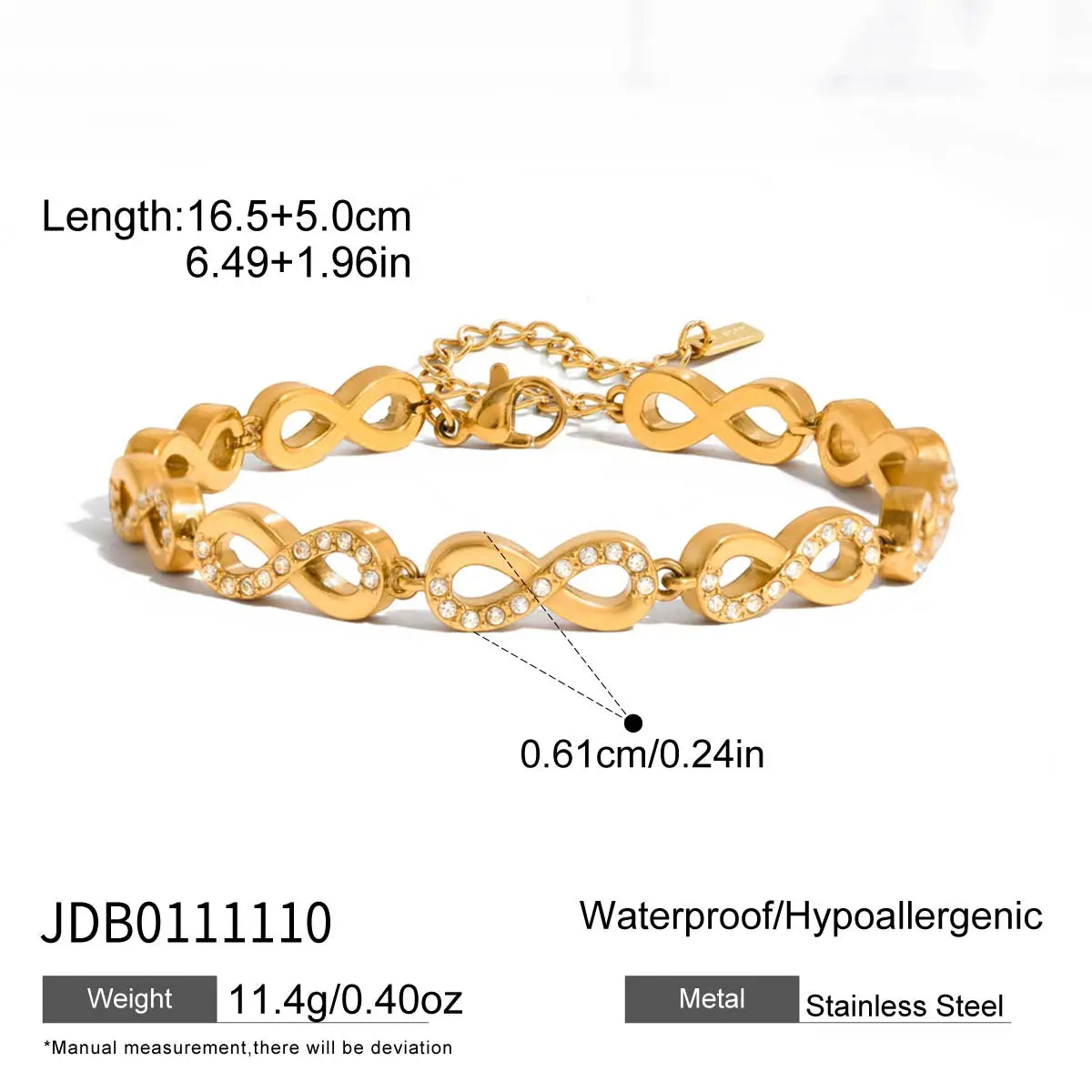 Giselle Heart Bracelet - Reddish Brown