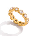 Coeur Zircon Drop Ring - Gold