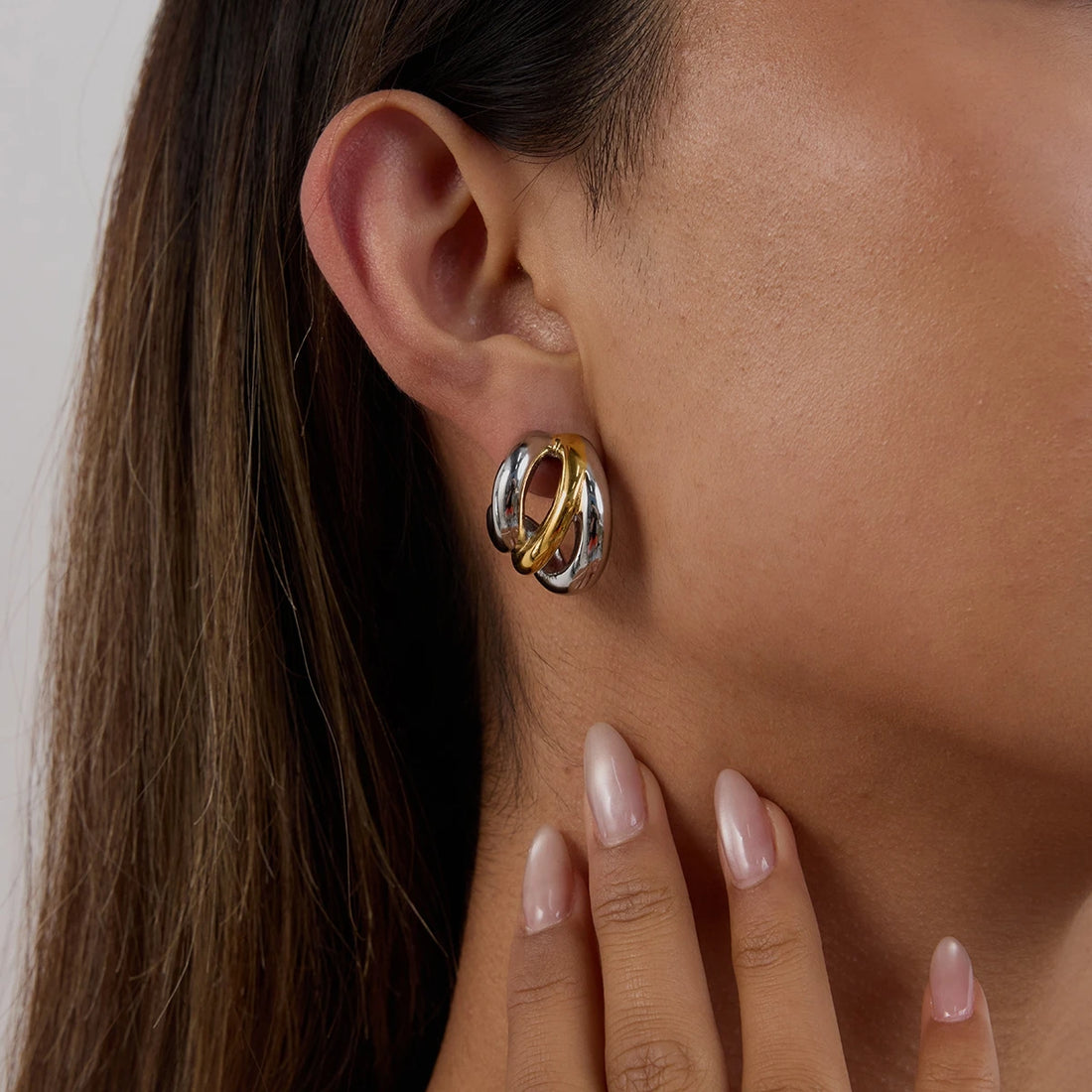 Huguette Geometric Stud Earrings