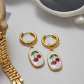 Rose Cherry Earrings