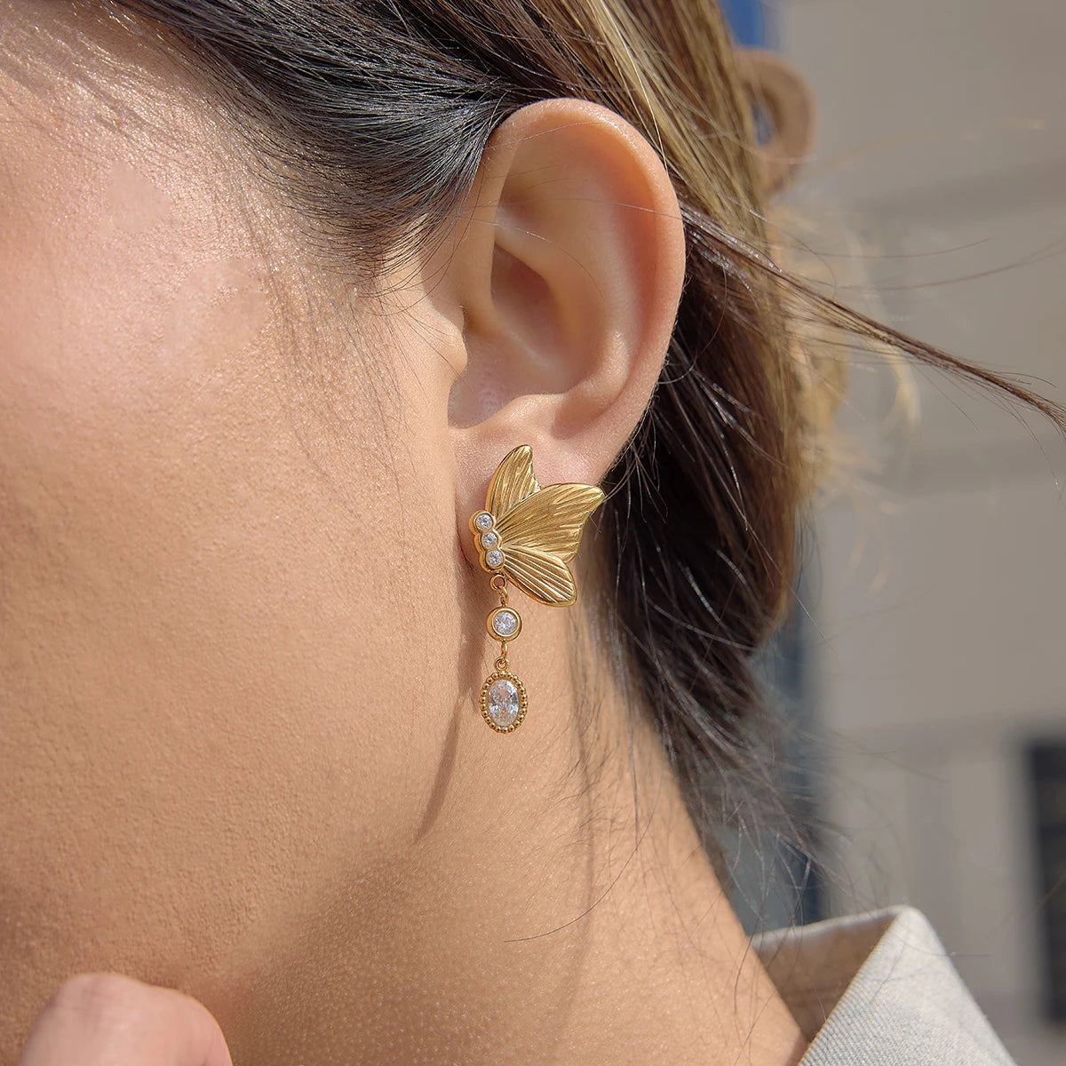 Blanche Butterfly Earrings