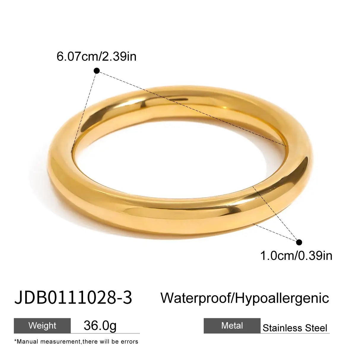 MACAJE Velours Bangle Rhodium