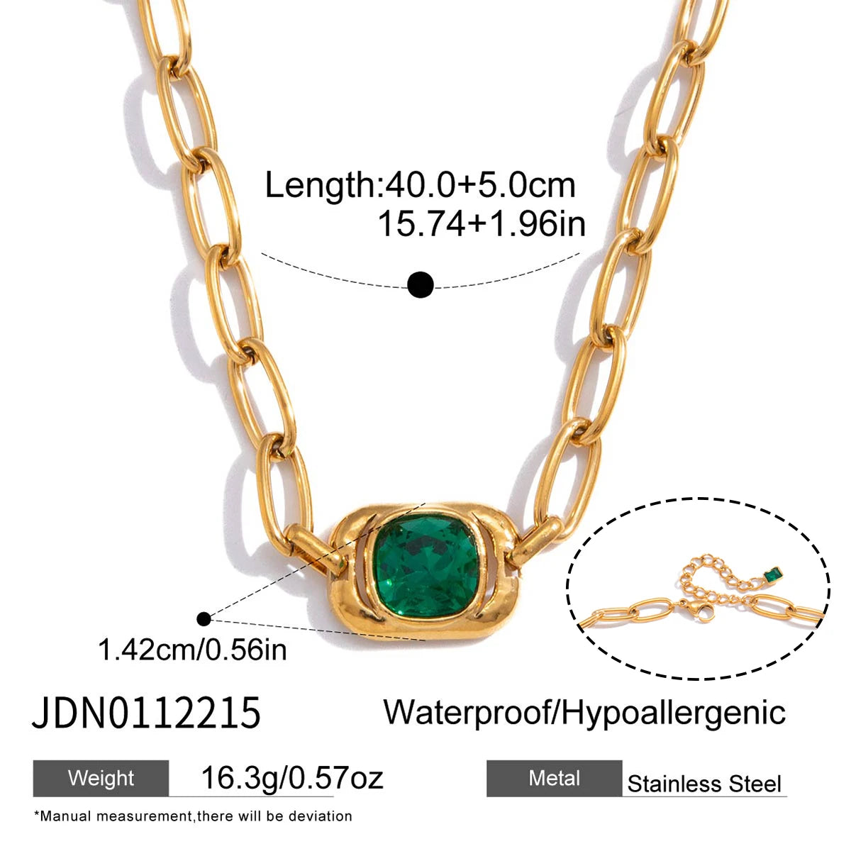 Delphine Glass Necklace - Gold