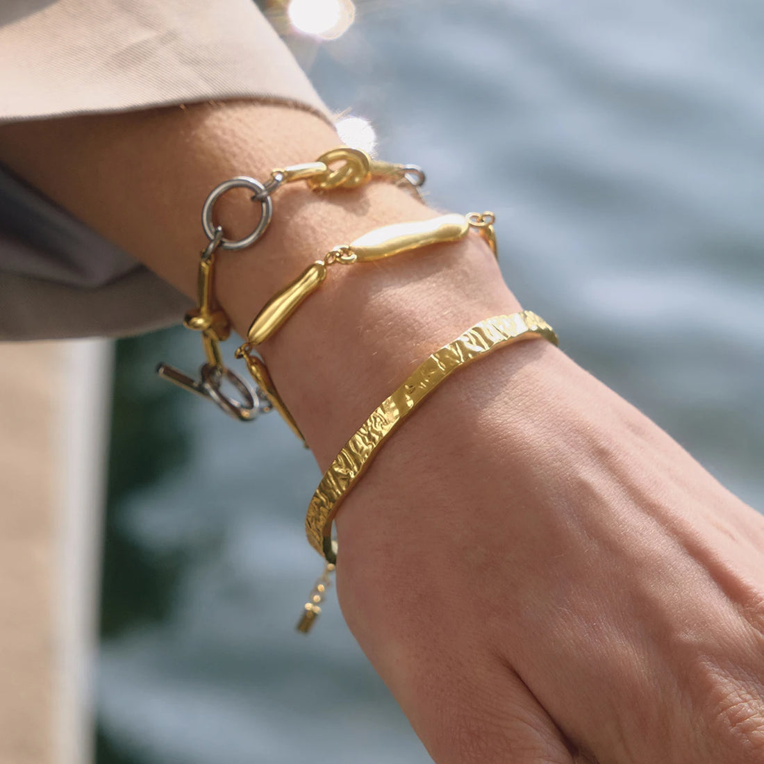 Prudence Pebble Link Bracelet