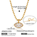 Noemie Zircon Necklace - Red Brown