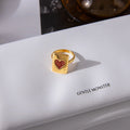 Reine Heart Card Ring