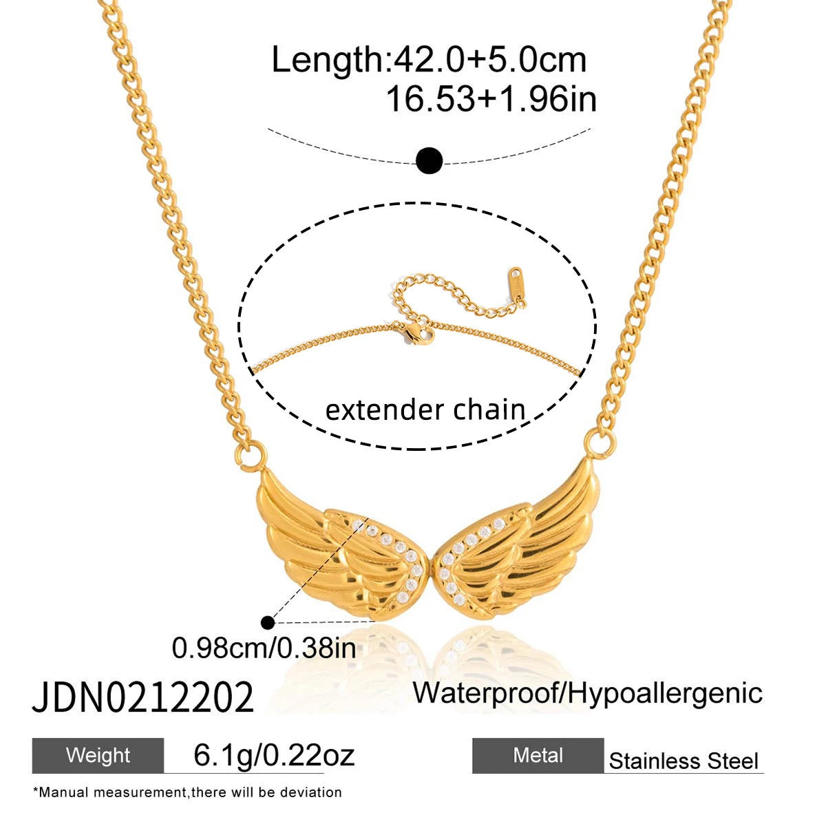 Capucine Wing Necklace - Gold