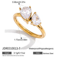 Esme Geometric Zircon Ring - White