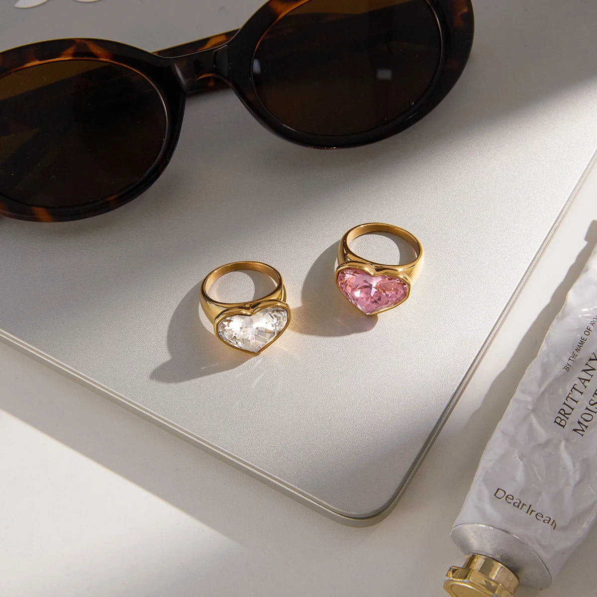 Amara Crystal Heart Ring