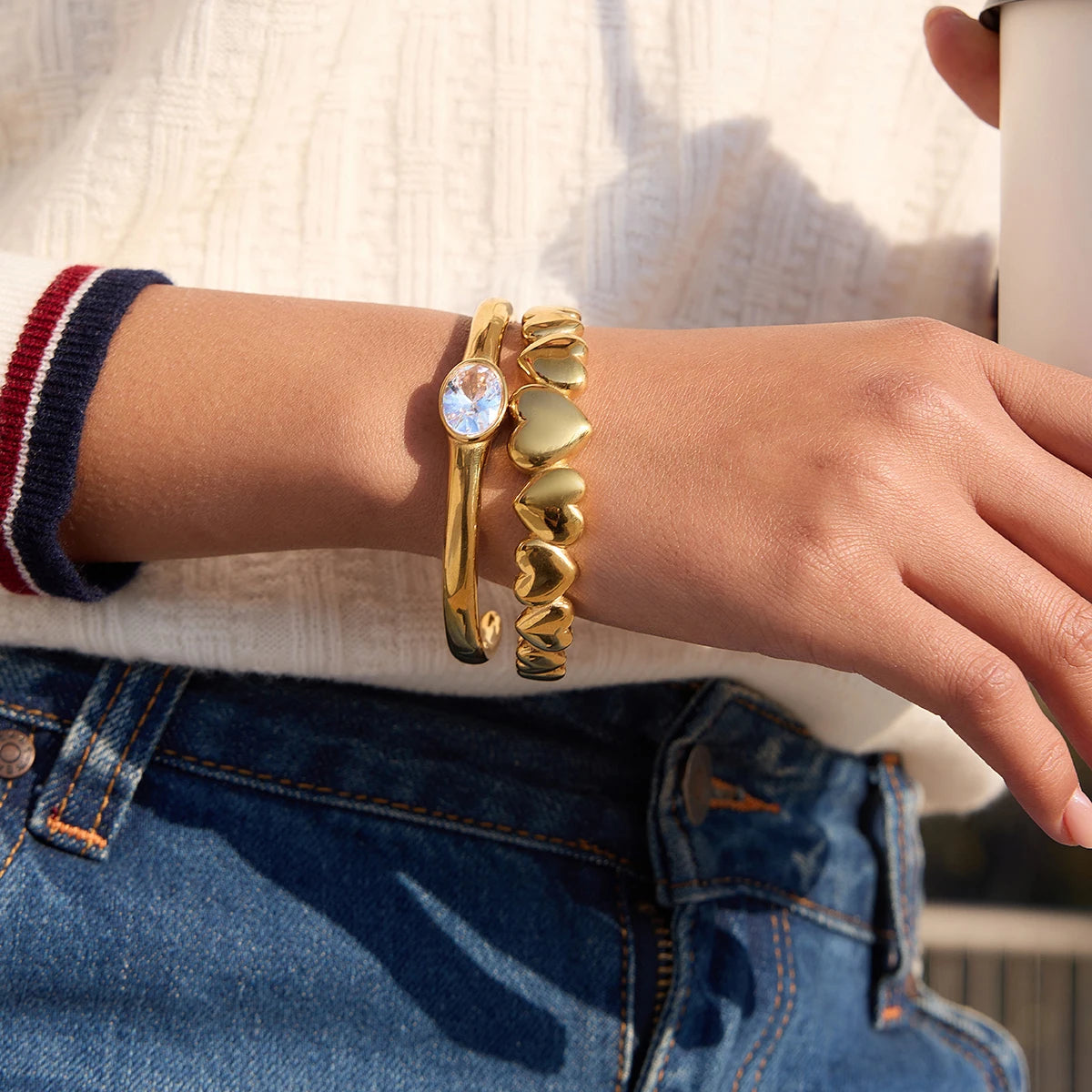 MACAJE Marguerite Zircon Bangle