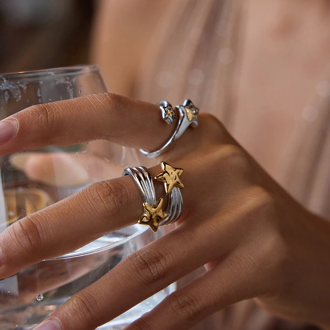 MACAJE Etoile Hammered Star Ring