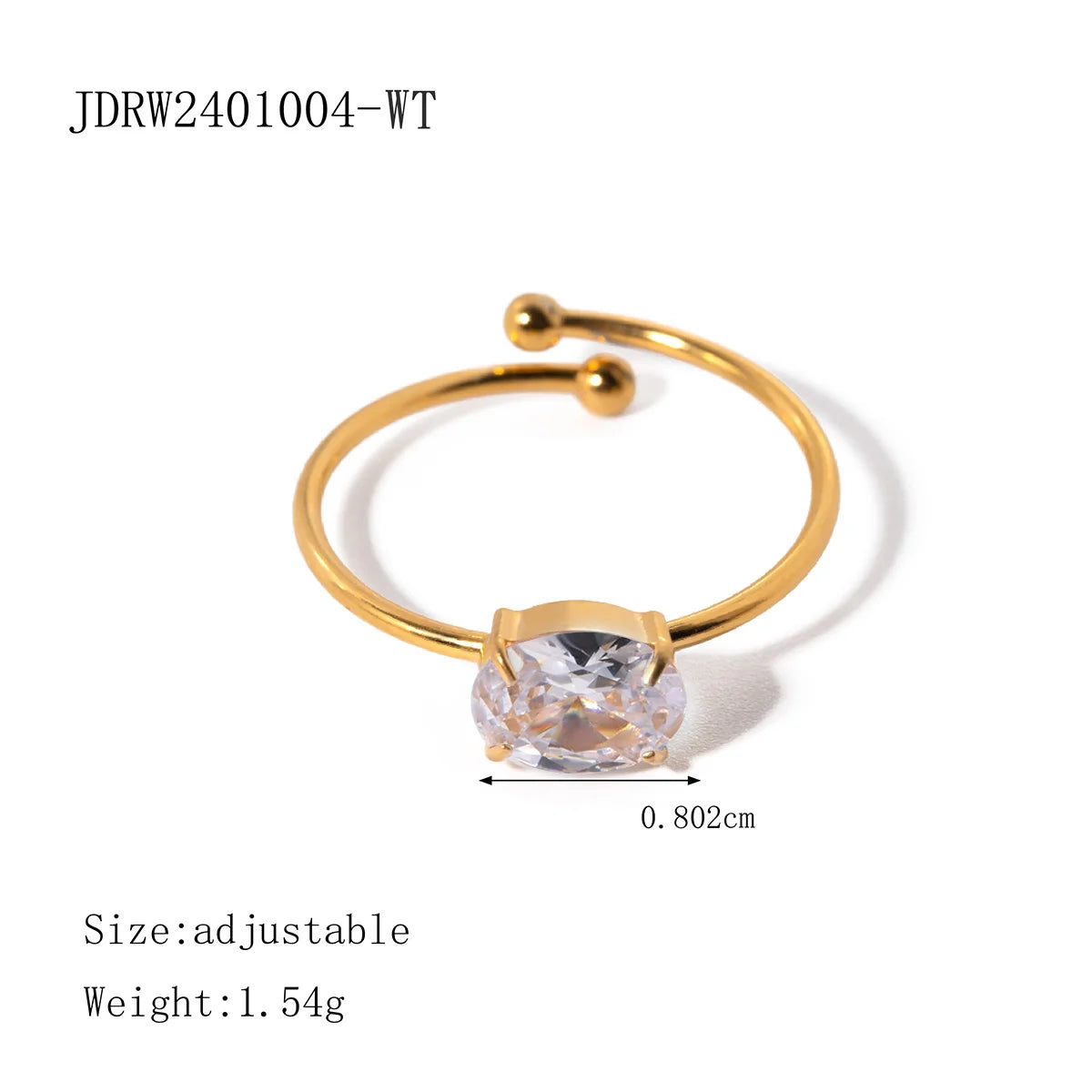 Gigi Pave Sparkle Ring - Red