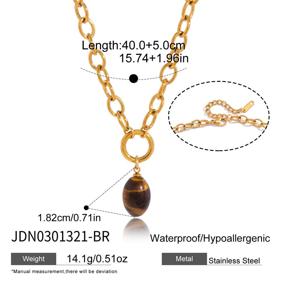 Amelie Stone Pendant Necklace