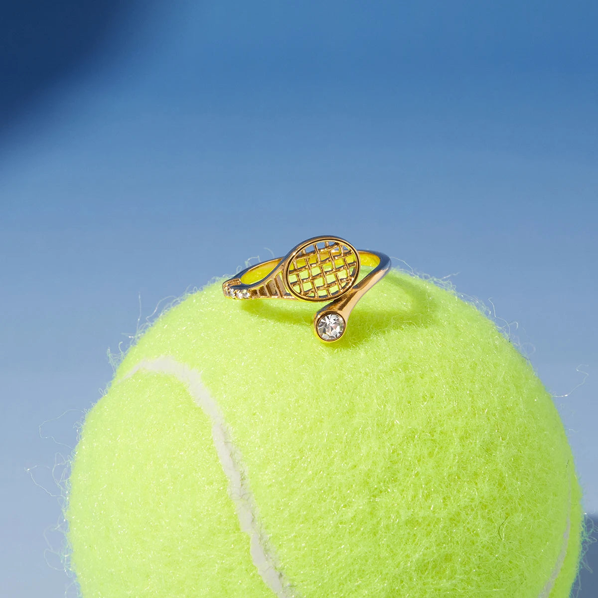 Ace Crystal Racket Ring