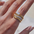 Vague Wave Zirconia Ring