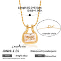 Lucie Zircon Necklace - Gold