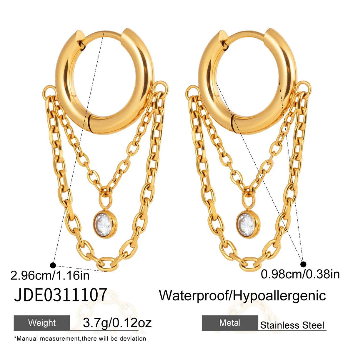 Heloise Tassel Earrings - Yellow Gold