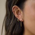 Garance Crystal Earring Trio Set worn – Macaje