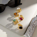 Goutte Natural Stone Ring