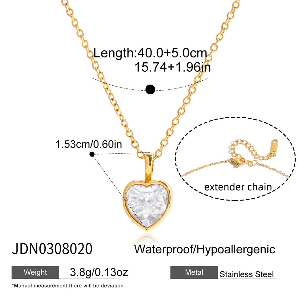 Cyrielle Heart Pendant Necklace