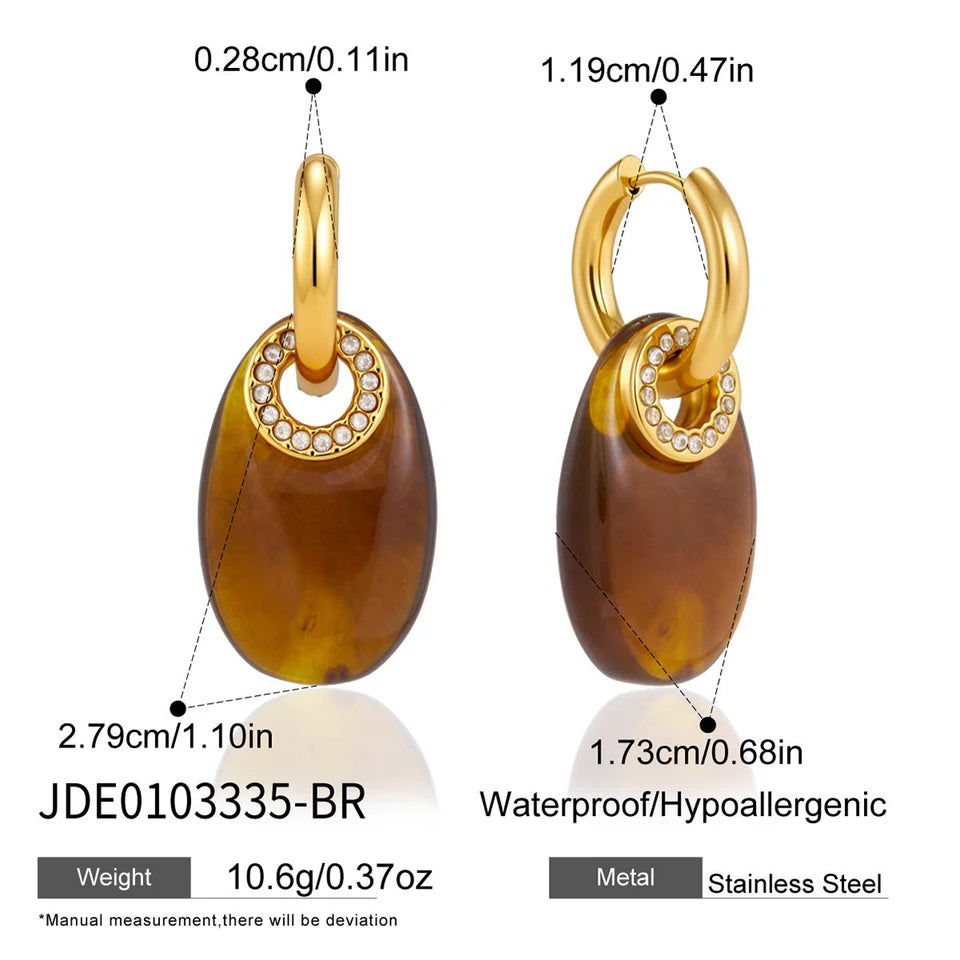 Corentine Ellipse Drop Earrings