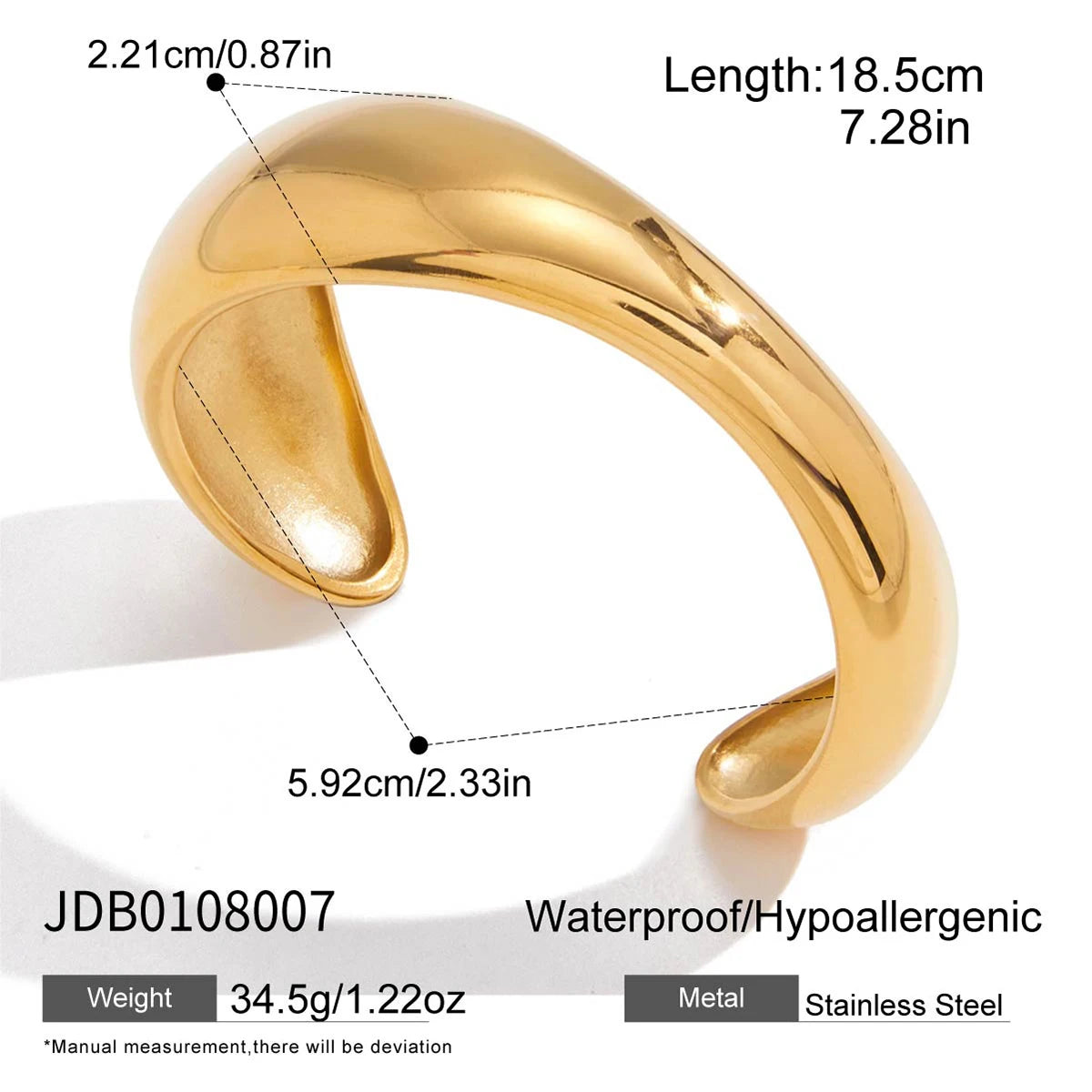 MACAJE Lys Bangle Light Yellow Gold