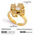 Fleur Spinning Zircon Ring - White