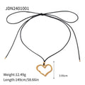 Simone Open Heart Cord Necklace