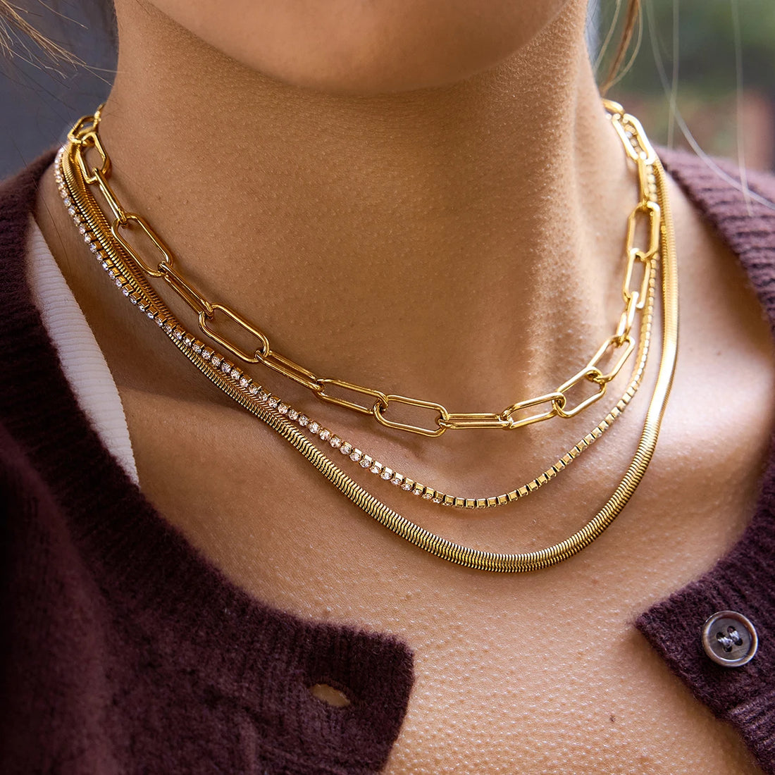 Marielle Triple-Layer Chain Necklace