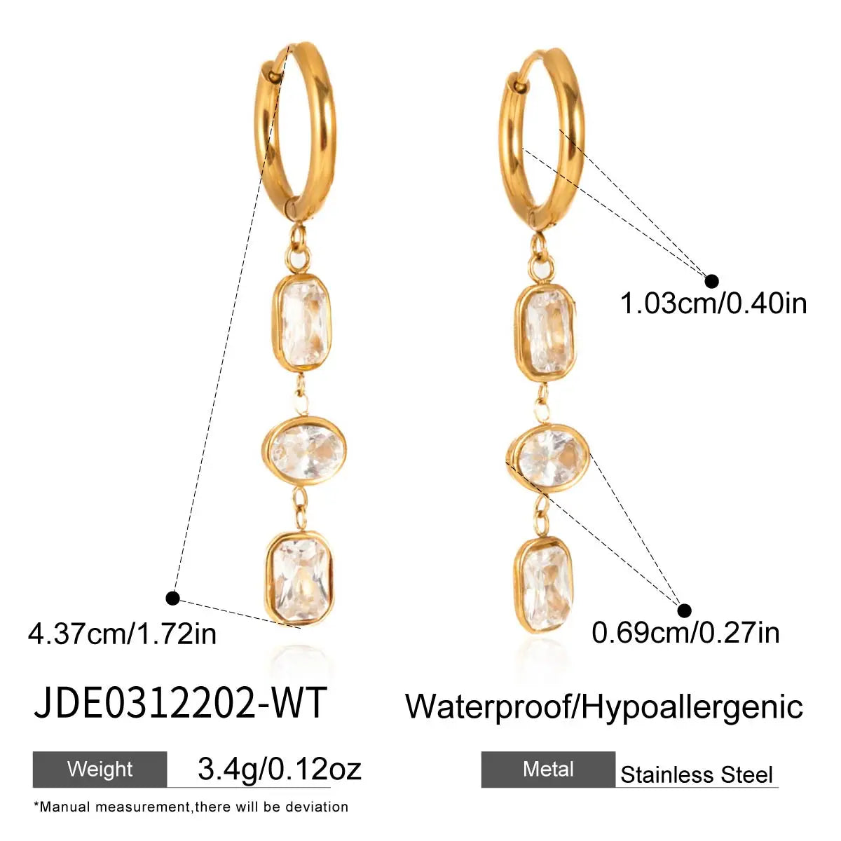 Oceane Drop Earrings - Bronze
