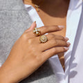 Fleur Spinning Zircon Ring