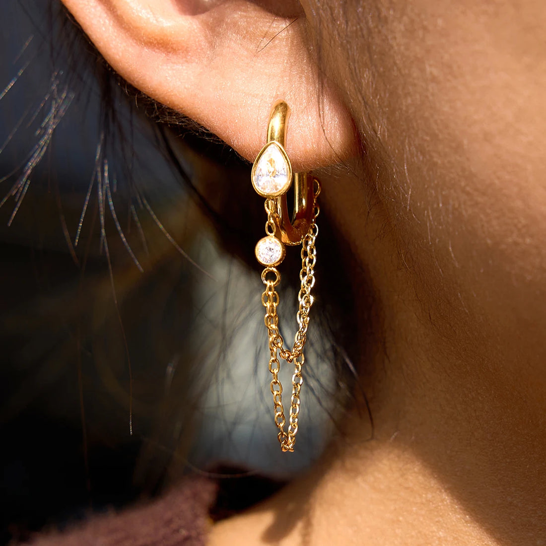 Maelys Chain Tassel Earrings – waterproof, tarnish-free earrings by Macaje