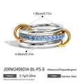 Celine Pastel Zircon Stacking Set - White