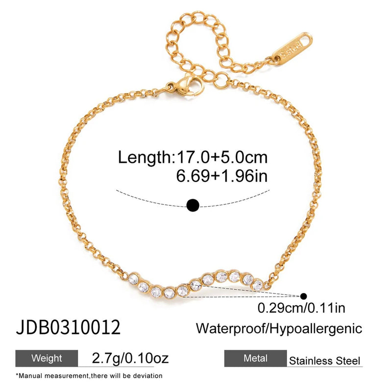 Lea Crystal Heart Bracelet – Crystal Chain