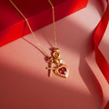Genevieve Heart Charm Necklace gift-ready packaging – Macaje necklace